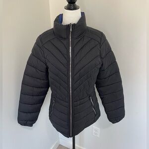 Snobbish Collection Black / Blue Reversible Puffer Jacket - Size Large